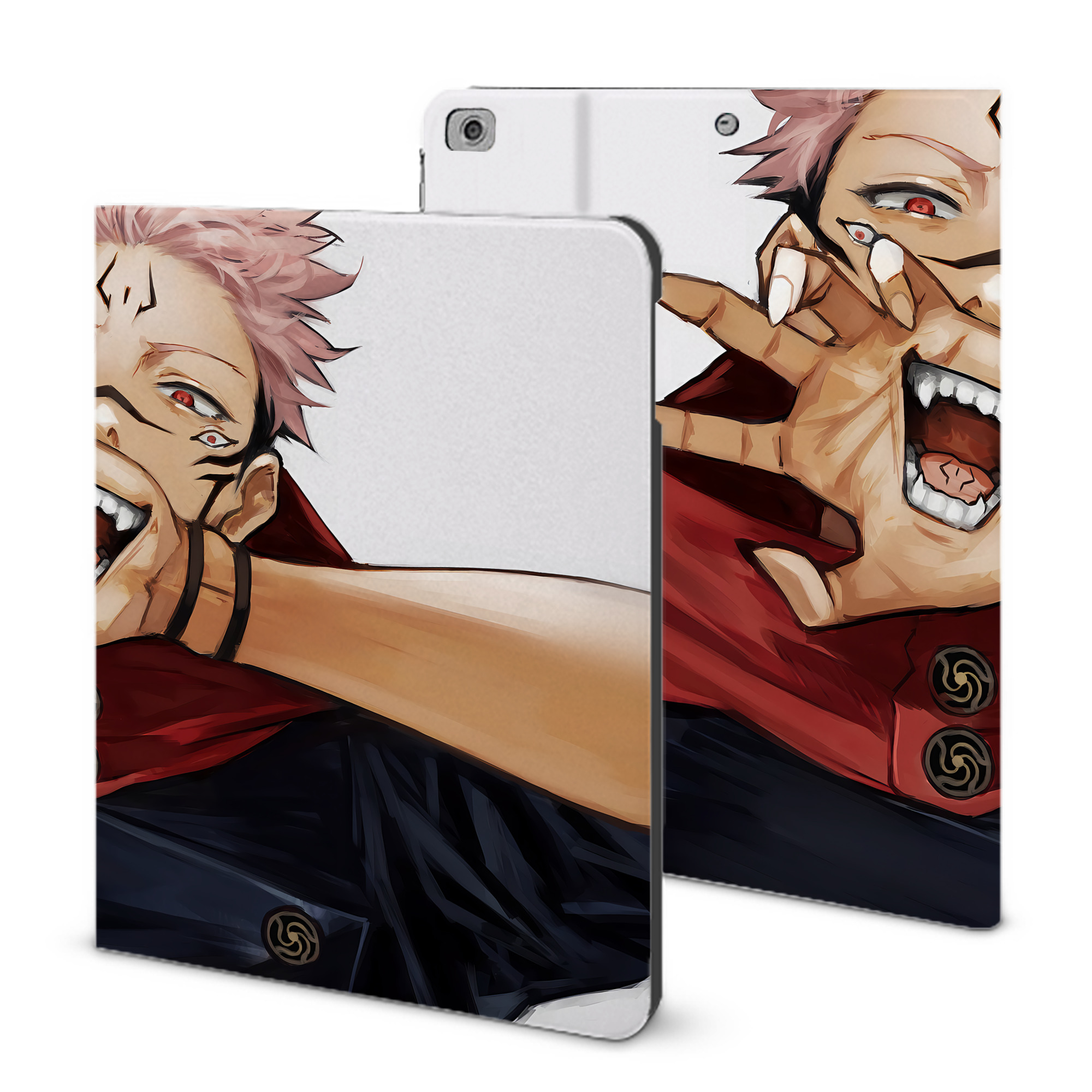 （画像用） 呪術廻戦 Jujutsu Kaisen IPad ケース ブック型 PUレザー TPU 耐衝撃 軽量 薄型 ペン収納なし 全面保護 IPad 各モデル対応